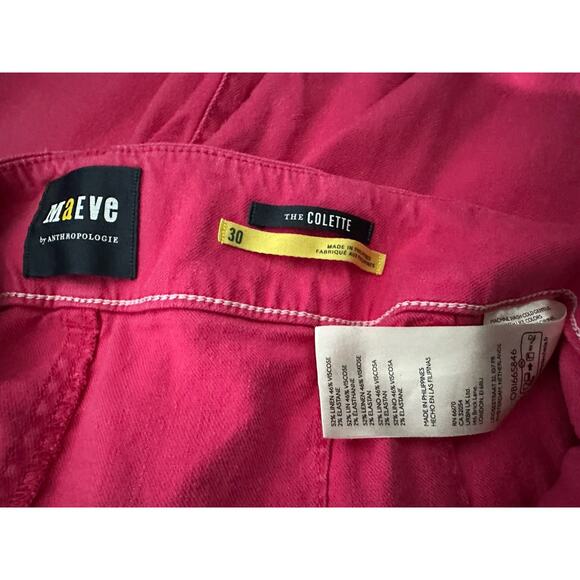 Anthropologie Maeve The Colette Cropped Wide-Leg Pants in rose Size 30 - Picture 5 of 12